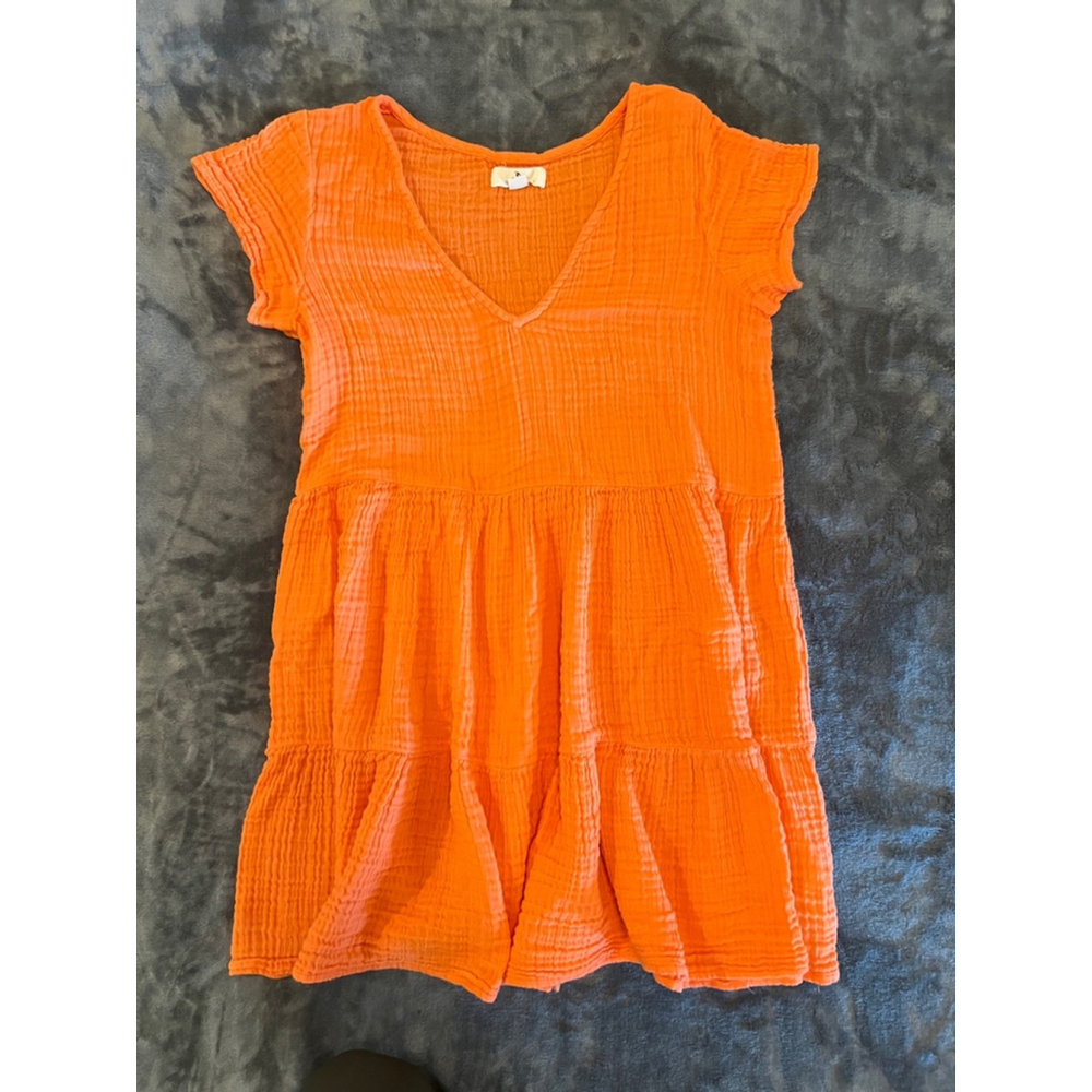 Rip Curl Gauze Mini Dress Size S. Tiered Festivals, Beach, Lake